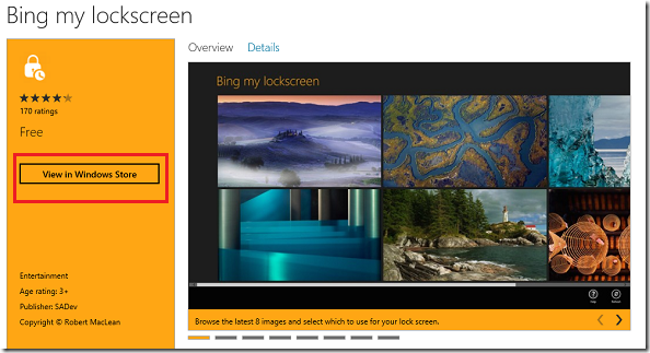 Use Wallpaper from Windows 8 Bing App as Lock Screen