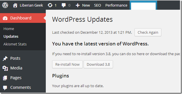 wordpress-update