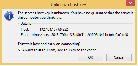 SFTP host key