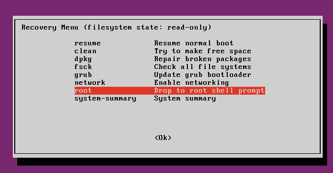 advanced ubuntu boot menu