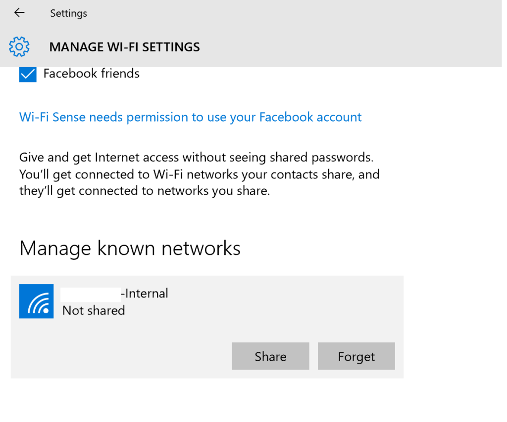 forget wi-fi password windows 10