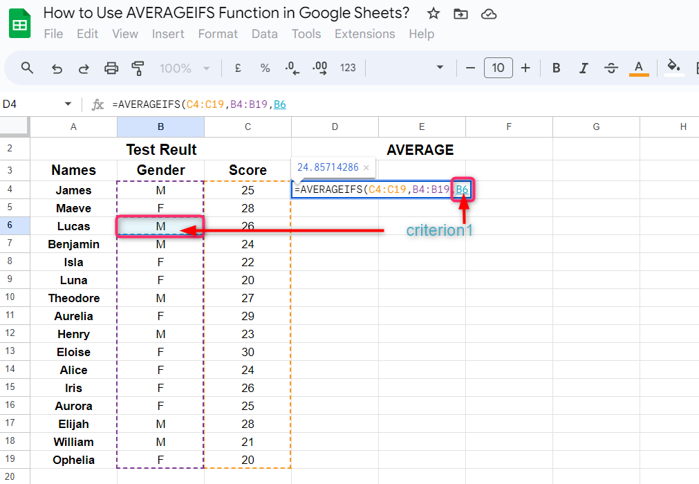 How to Use AVERAGEIFS Function in Google Sheets? | Liberian Geek