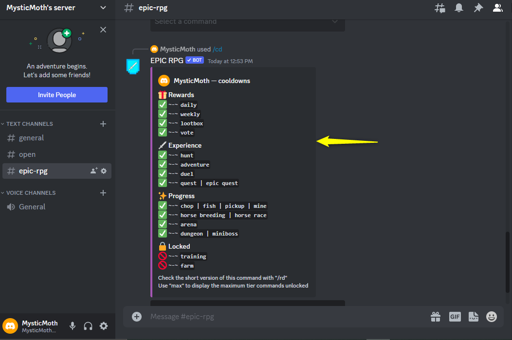 How to Add and Use EPIC RPG on Discord